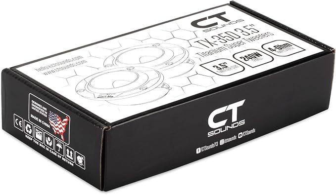 CT Sounds TX-35D 3.5” 480-Watt Titanium Super Tweeters, Pair
