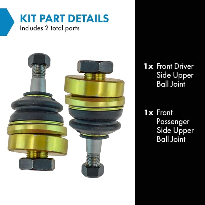 TRQ Front Upper Driver and Passenger Side Ball Joint Set Compatible with 2006-2012 Ford Fusion 2007-2012 Lincoln MKZ 2006 Zephyr 2003-2008 Mazda 6 2006-2011 Mercury Milan
