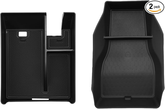 CDEFG 2Pcs for 2024 2025 2026 Lincoln Nautilus Center Console Organizer for 2024-2026 Lincoln Nautilus Accessories Console Organizer Tray Armrest Storage Box