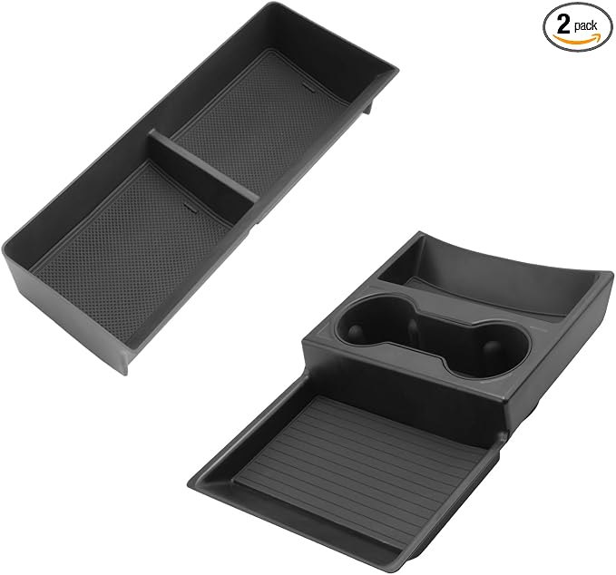 LUWU Center Console Tray Set 2023 2024 2025 2026 Hummer EV SUV Accessories Lower Storage Tray Dashboard Center Console Organizer 2PCS