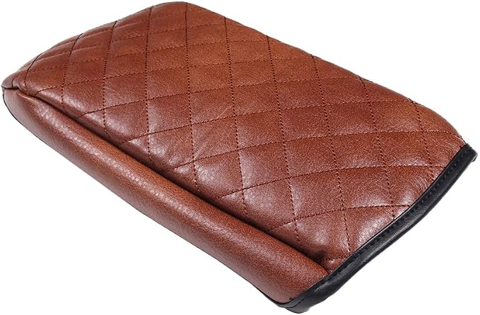 TINKI Center Console Armrest Cover Kit, Console Armrest Cushion Automotive Customized Console Armrest Cushion, Fit for Mercedes Benz G Class 2013-2018 Accessory Organizer Protector (Plaid - Brown)