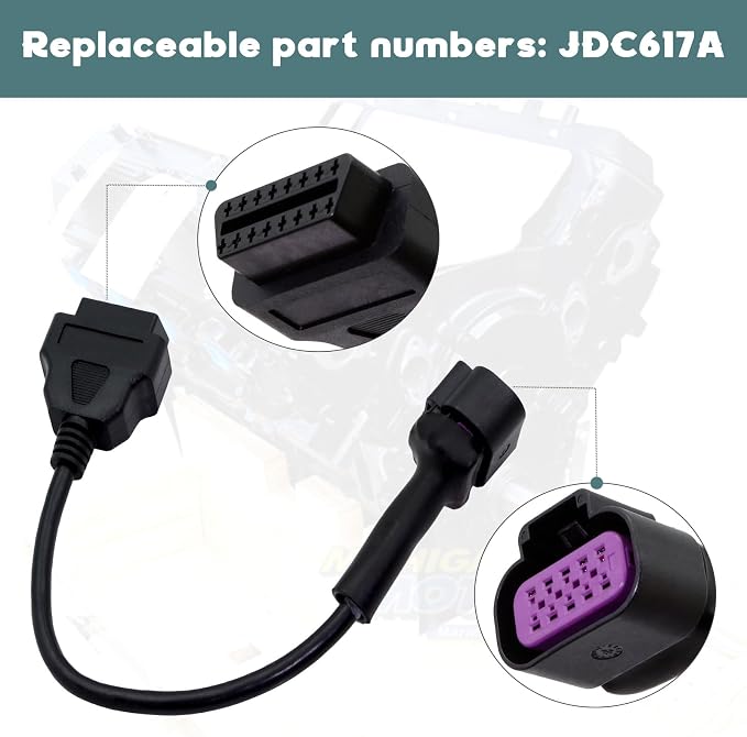 ALEXAPRO OBD2 Adapter 10 Pin Cable Fit for Jaltest JDC617A Mercury | Fit for Jaltest JDC617A DTS for Mercury for Mercruiser Marine Diagnostic Replace JDC617A
