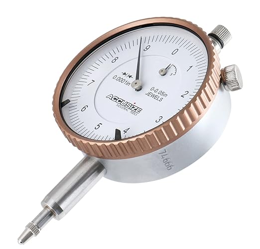 Accusize Industrial Tools Agd2 Style 0-0.05'' by 0.0001'' Dial Indicator with Lug Back, P900-S097 | 0-0.05" by 0.0001", AGD2 Style, Lug Back