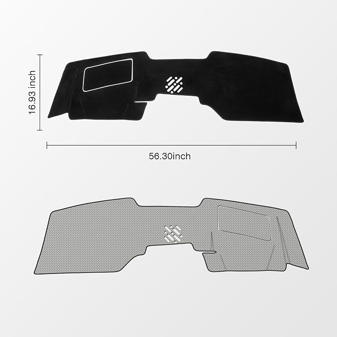KUST Black Dash Cover for Mazda CX-90/CX90 2024 2025 2026 (with HUD) Polyester Dashboard Cover Non-Slip Interior Accessories for Mazda CX-90/CX90 Custom Fit Dash Mat Sunshade Windshield No Glare