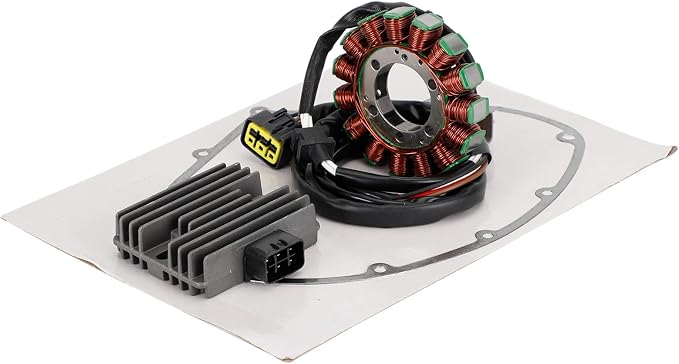 Magneto Coil Stator + Voltage Regulator + Gasket Assy Fit for Kawasaki VN900 Classic 2006-2013,Vulcan 900 Classic/Classic LT 2006-2023,Custom 2007-2008,Vulcan 900 Custom 2007-2023
