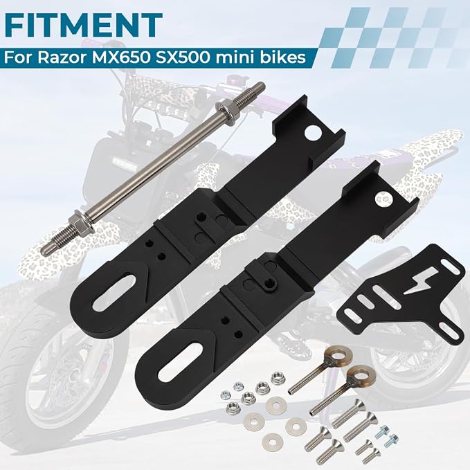 Swing Arm Extension Kit for Razor MX650 SX500 MX500, 3''-4'' Widening Axle Extension