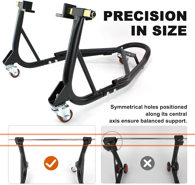 Xitomer Mobile Paddock Motorcycle Stand Dolly, Universal Motorcycle Lift, Adjustable Motorcycle Stand Lift Motorcycle Wheel Stand