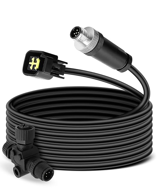 23ft/7m Engine Interface Cable Connects to NMEA 2000 Network Compatible with Yamaha Outboard Engine 2006-2023 Replace 000-0120-37 3004.6865, Longer Version with T-Connector