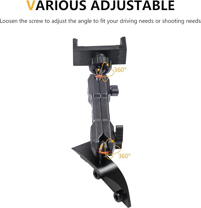 Dash Phone Mount Holder Driver Side Compatible with 2021 2022 2023 2024 2025 2026 Ford Bronco 2/4 Door Interior Accessories Dashboard Cell Phone Stand 360° Adjustable Aluminum Alloy