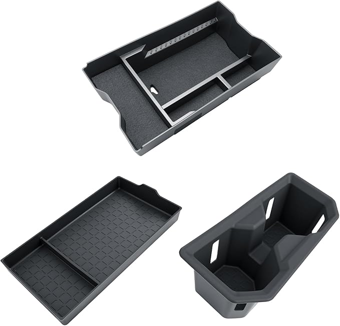 BIBIBO 3Pack for 2026 Toyota RAV4 Center Console Organizer 2026 Toyota RAV4 Console Armrest Tray+Cup Holder +Armrest Box Bottom Silicone Mat 2026 RAV4 Insert Organizer 2026 RAV4 Accessories