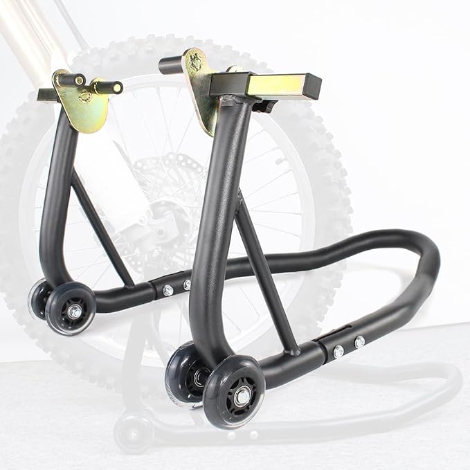 Xitomer Universal 450 lbs Motorcycle Stand Front + Rear Wheel Lift Stands, Spool-Style Lift Stand Universal Paddock Stand Powersports Stands