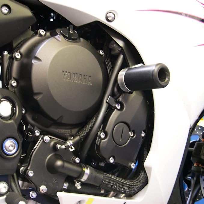 Shogun USA Made Yam FZ6R FZ6 R 2009 2010 2011 2012 2013 2014 2015 2016 2017 Black No Cut Frame Sliders - 750-6369