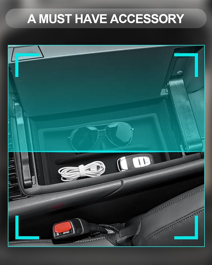 CDEFG Upgraded 2Pcs for 2026 Lexus RX Center Console Organizer for 2023-2025 2026 Lexus RX (350h/450h/500h) Accessories Middle Console Organizer Armrest Storage Box