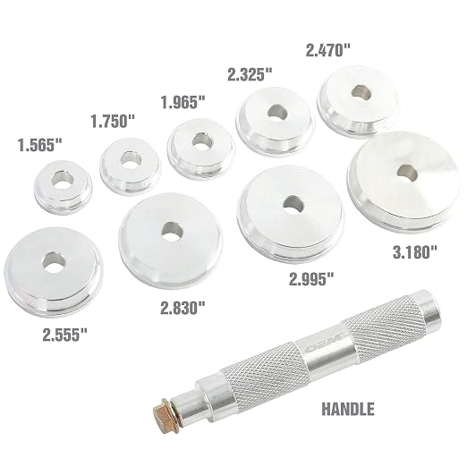 OEMTOOLS 27119 Bearing Race and Seal Driver Set, Bearing and Race Installer Kit, Includes 9 Driver Sizes, Portable Storage Case