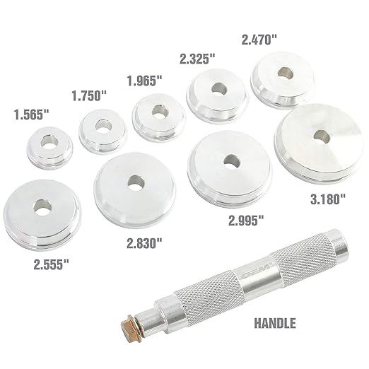 OEMTOOLS 27119 Bearing Race and Seal Driver Set, Bearing and Race Installer Kit, Includes 9 Driver Sizes, Portable Storage Case