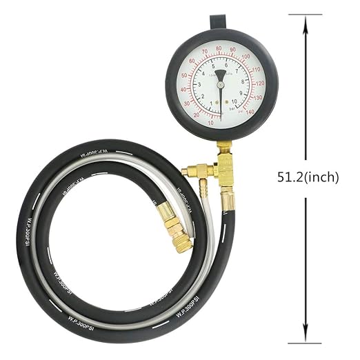 Digital Fuel Injection Pressure Tester TU-443 Multifunction Fuel System Pressure Gauge Fuel Injection Pressure Test Gauge for Petrol Engine Fuel Pressure Testers