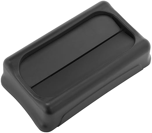 Rubbermaid Commercial Products Slim Jim Trash Can Swing Lid, Black, Plastic, Compatible with 16/23 Gallon Slim Jim Containers/Garbage Can, For Kitchens/Classrooms/Offices/Back of House
