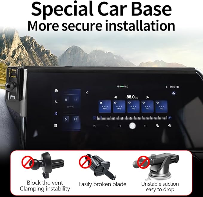 Car Magnetic Phone Mount for Toyota Highlander 2020-2026 Limited Platinum [only for 12.3 inch Touch Screen ] Auto Accessories Best Cellphone Holder Fast 15W Wireless Charger Cell Phones Charging Stand