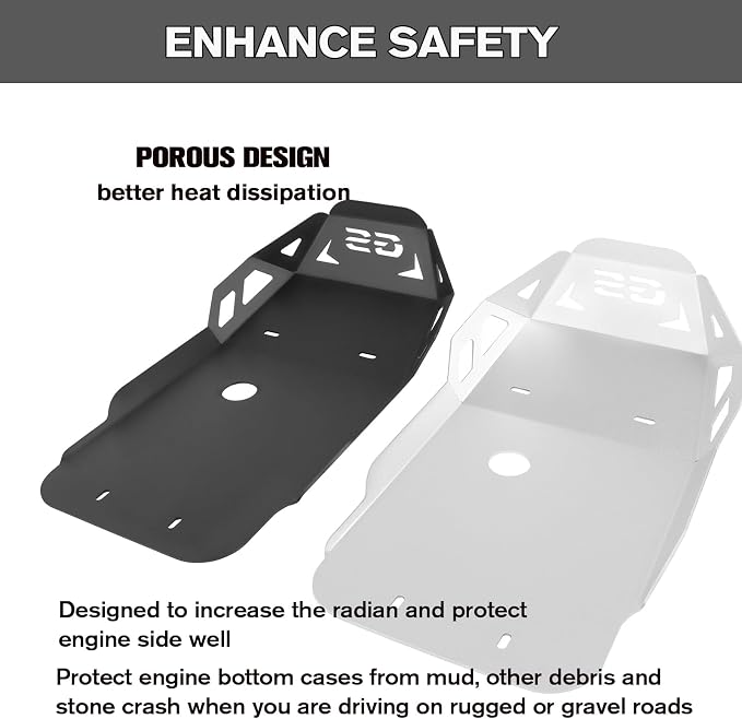 CHIFUN Skid Plate Compatible with BMW 2018-2021 F850GS F750GS F 750 850 GS ADV Adventure Motorcycle Lower Engine Guard Bottom Protection Aluminum Belly Pan Silver