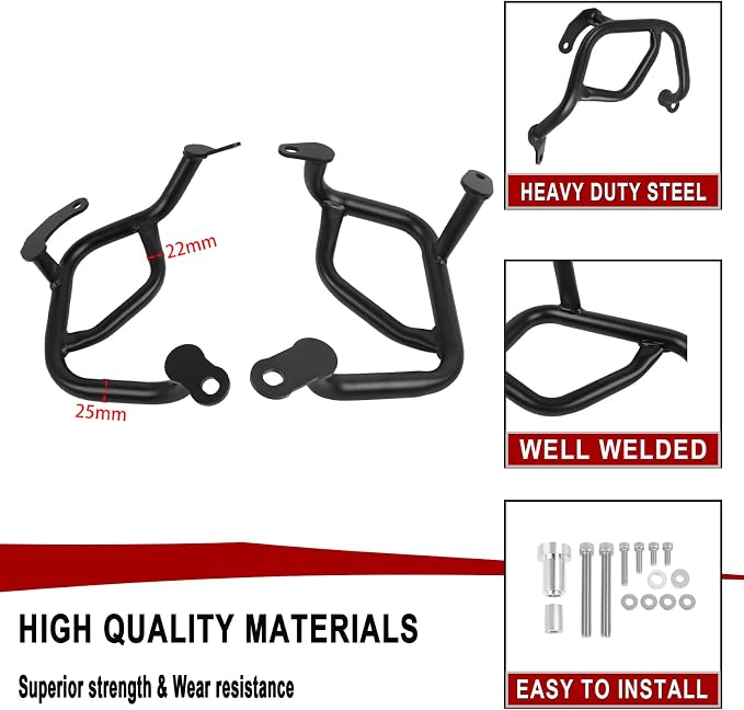 Highway Crash Bar Engine Guard Replacement for BMW F900R F900XR F 900R 900XR 2020 2021 2022 2023 2024(Lower)