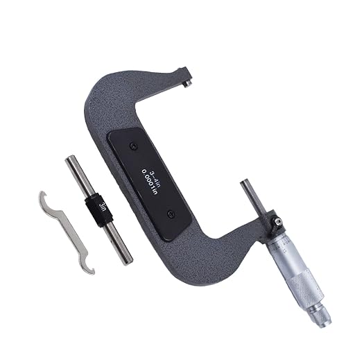 3-4 in Precision Outside Micrometer W/Box, Accuracy 0.0001 in, Professional Grade Precision Machinist Tool