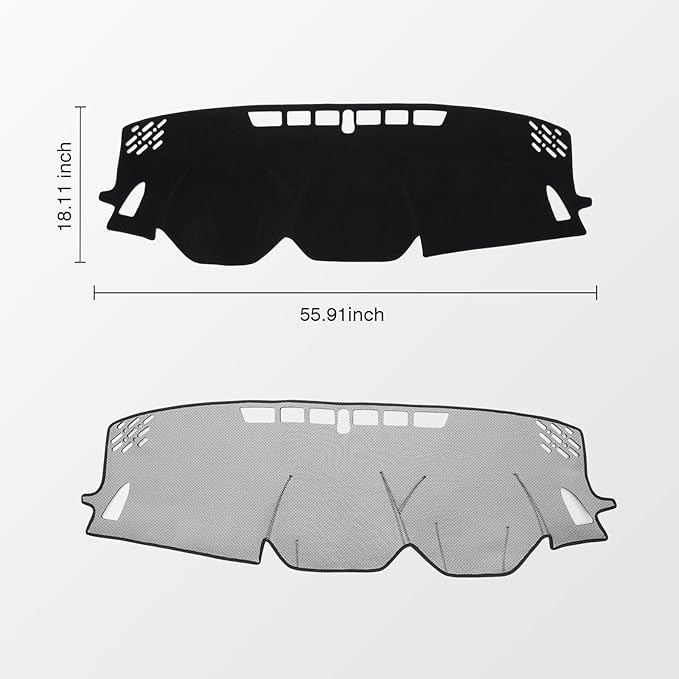 KUST Black Dash Cover for Subaru Crosstrek 2024 2025 2026 Non-Slip Dashboard Cover Polyester Interior Accessories for Subaru Crosstrek Custom Fit Dash Mat Sunshade No Glare