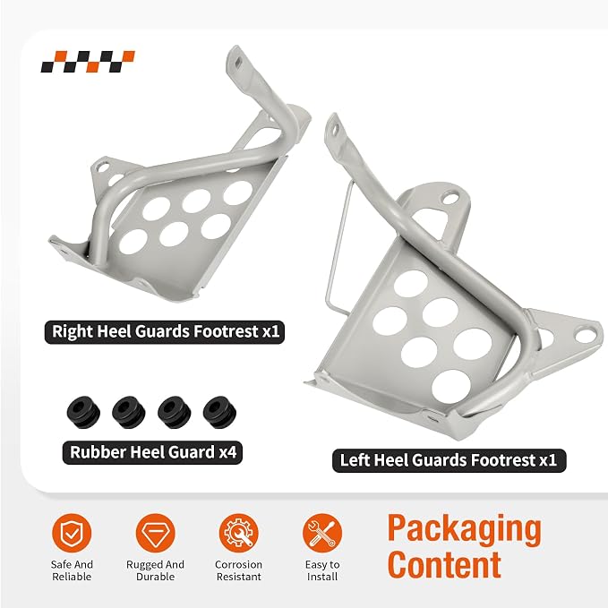 LH + RH Footrest Heel Guard Plate Kit for Yamaha Blaster 200 YFS200 1990-2006 3JM-27445-00-00 3JM-27446-00-00