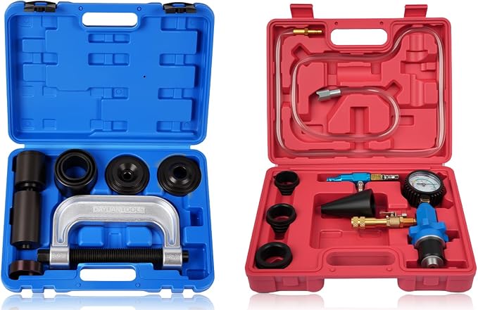 DAYUAN Ball Joint Press & U Joint Removal Tool Kit Bundle Cooling System Vacuum Purge Radiator Coolant Refill Tool Kit