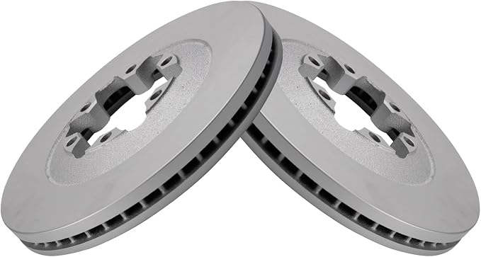 TRQ Front Brake Rotor Set G Coated Vented Compatible with 2009-2012 Chevrolet Colorado 2009-2012 GMC Canyon