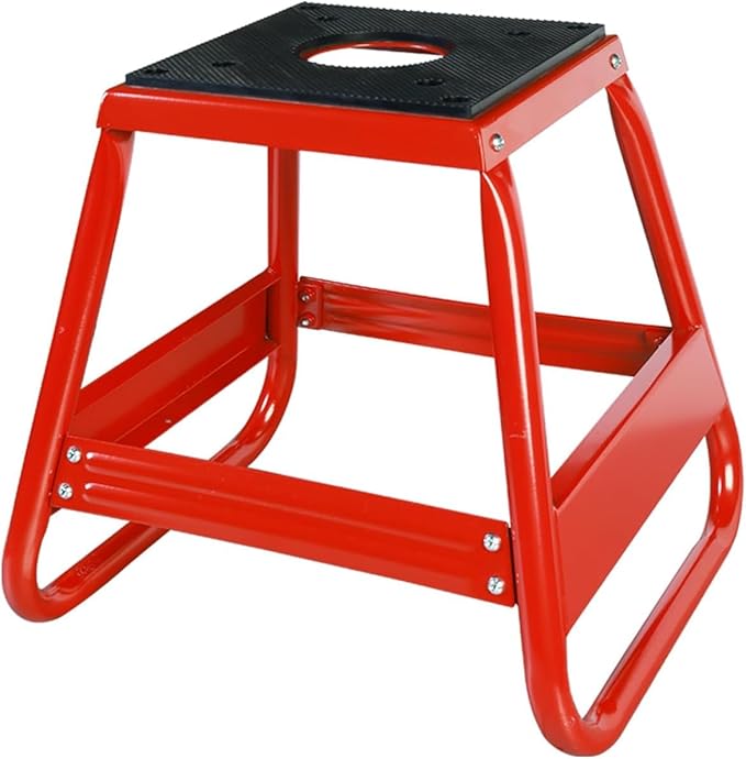 Big RED Dirt Bike Stand Motorcycle Stand Lift, 1000LBS Capacity Non-Slip Off-Road Steel Universal Detachable Maintenance Motorcycle Stand, Fit for Honda Yamaha Kawasaki