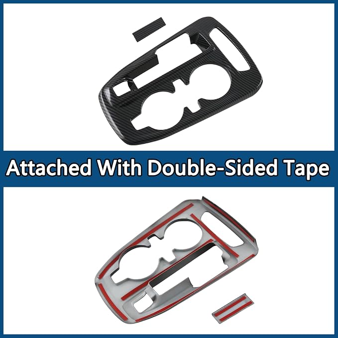 Center Console Gear Shift Panel Cover Anti Scratch Gear Shifter Trim Interior Decoration Accessories ABS Material Imitation Carbon Fiber Pattern for Chevrolet Trax 2023 2024 2025 Pack of 2