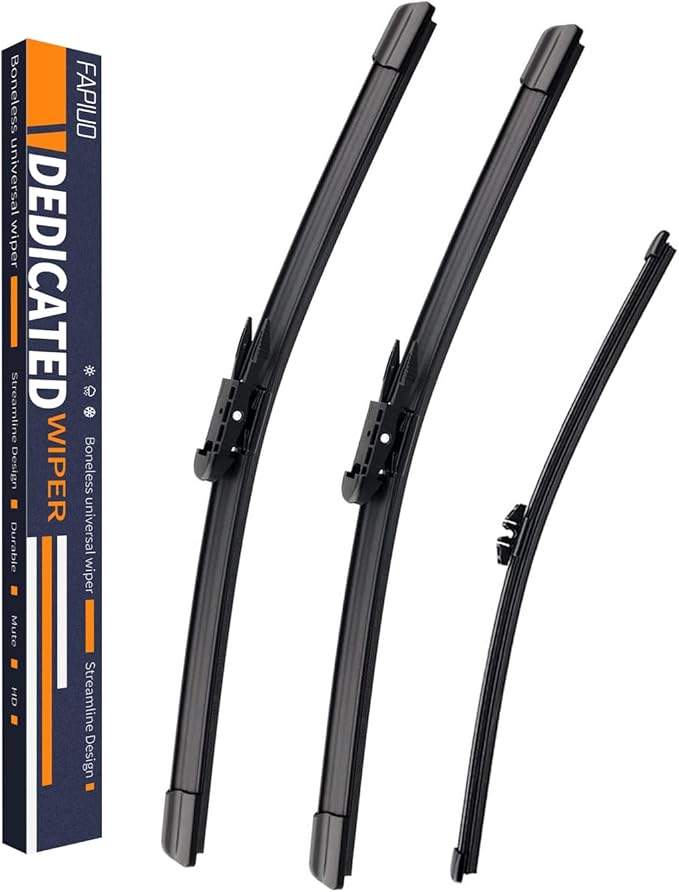 Replacement for Ford Explorer 2011-2023 Silent Wipers -FAPIUO Front and Rear Windshield Wipers 26"+22"+11" Full Blade Set (3 Pack) Pinch Tab