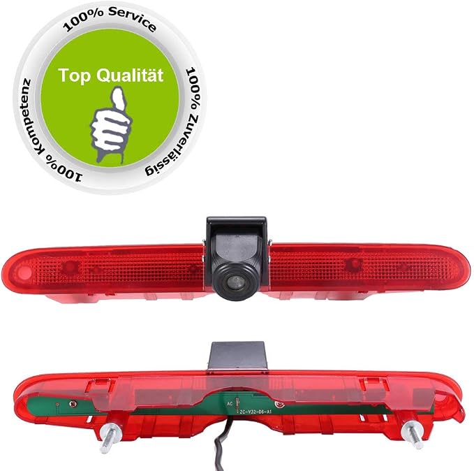 HD Brake Light Rear View Reversing Camera with Angle Adjustable Compatible with Toyota Proace/Citroen Berlingo B9/Opel Combo/Limousine/Peugeot Partner Tepee/Rifter (Camera+4.3''Monitor)