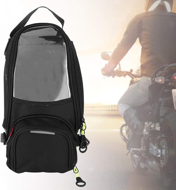 Tbest Tank Bag Motorcycle Magnetic,Bag Bags Fuel Navigation Saddlebag Large Transparent Window Motorcycle Backpack