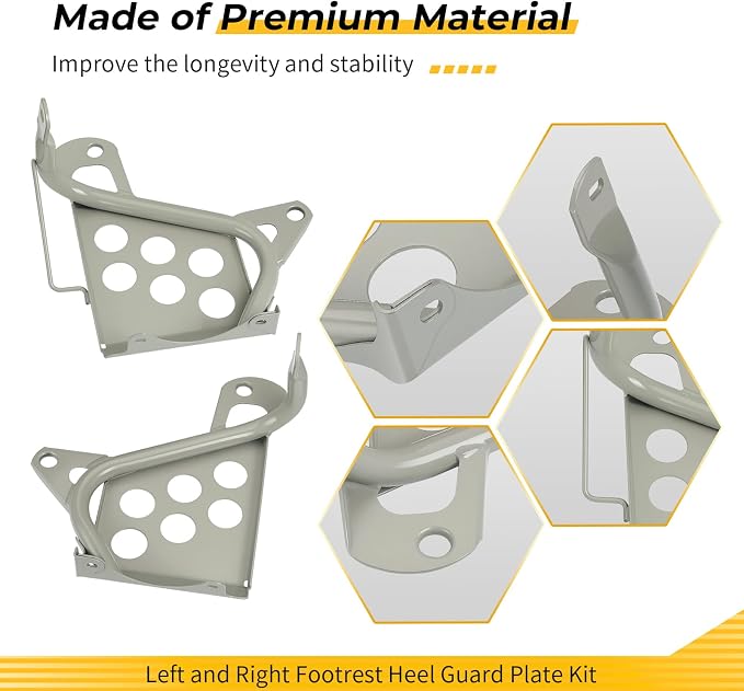 M MATI Left and Right Footrest Heel Guard Plate Kit for Yamaha B-Laster 200 YFS200 1990-2006 3JM-27445-00-00 3JM-27446-00-00