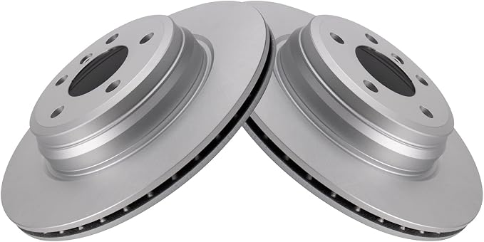 TRQ Rear Brake Rotor Set Compatible with 2012-2020 BMW