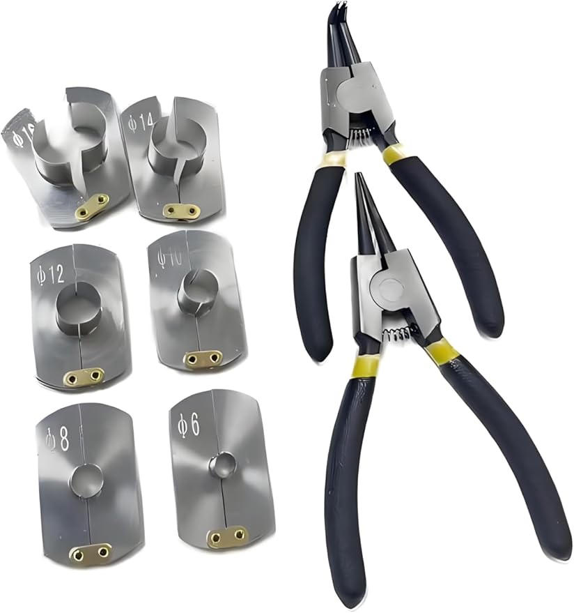 2 Models Air Hose Removal Tool Set for Volvo and Euro Trucks, 6-16mm, Stainless Steel, 88800414 JD006-1 JD006-2 JD006-3 (One-piece Air Tube Removal Tool+ Pliers)