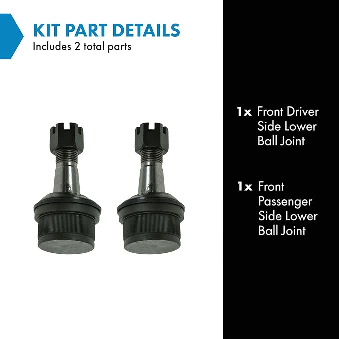 TRQ Front Lower Ball Joint Set Driver and Passenger Side Compatible with 2000-2001 Dodge Ram 1500