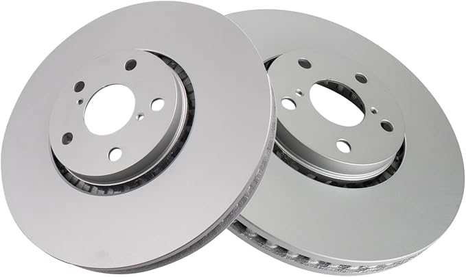 TRQ Front Brake Rotor Set G Coated Vented Compatible with 2007-2008 Lexus GS350 2007 GS450h 2008 GS460 2006-2020 IS350 2016-2017 IS200t 2018-2020 IS300
