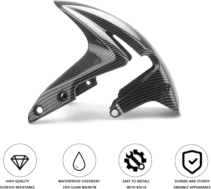 Front Fender, For Honda CBR 600RR 2007-2019, Motorcycle Mudguard Protector Splash Guard Fit Fairings Kit Parts (Gloss Black)