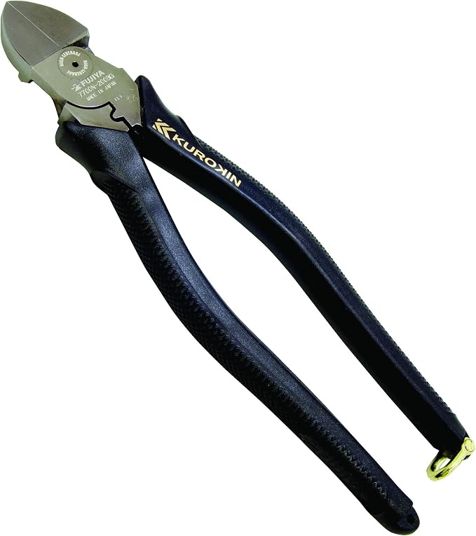 FUJIYA Tools, 7700N-200BG, High Leverage Diagonal Cutting Nippers, Black & Gold color-, 8 Inch