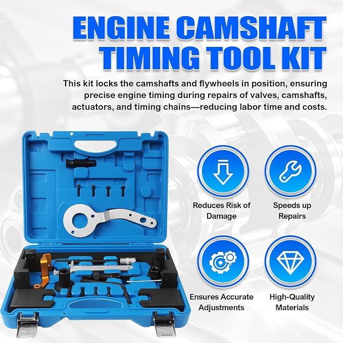 Camshaft Locking Tool Kit with T60 Socket Vanos Solenoid Valve Remover Fit for BMW B36/B37/B38/B46/B47/B48/B58 Engines, Fit for BMW Mini F-Series/G-Series Replaces 2360895 116480