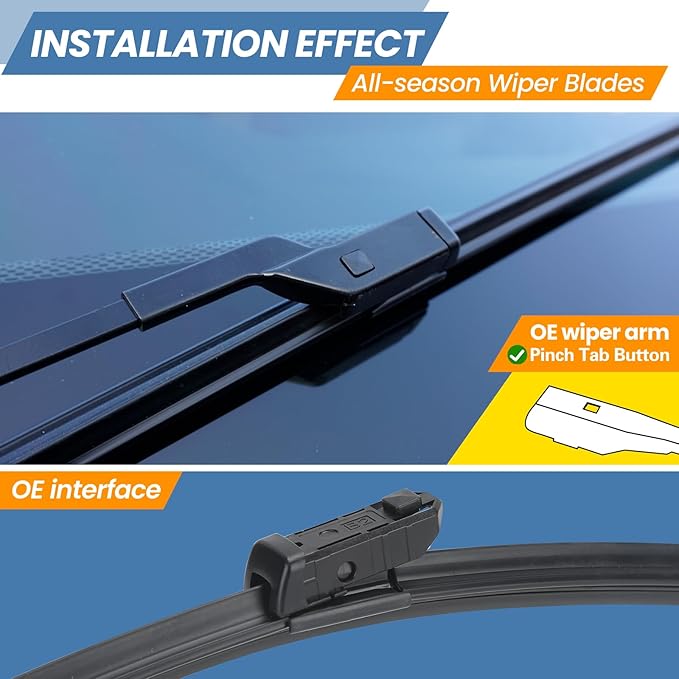 GSPSCN 3 Wipers Replacement For Ford Bronco Sport (not Base Model) 2024-2021 ，Original Equipment Windshield Wiper Blades Set 22"+20" +9"