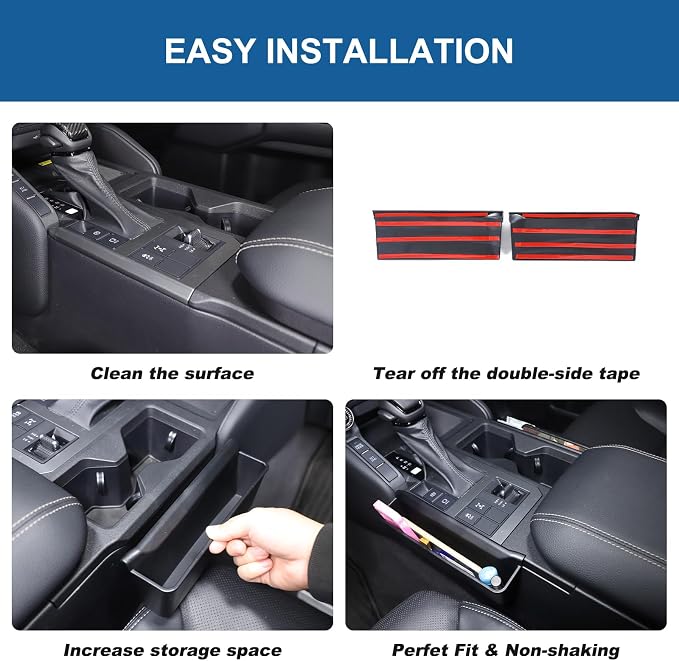 Gear Shift Storage Box Compatible with Toyota Land Cruiser 250 Prado J250 LC250 2024 2025 2026 Accessories, Console Gear Shift Storage Tray