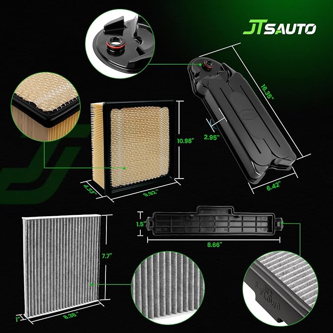 Upgrade Ram 1500 2500 3500 6.7L Crankcase Ventilation Filter & Engine Air Filter & Carbon Cabin Air Filter Kit Compatible with Ram 1500 2500 3500 4500 5500, Replace# CV52001, CA10261,68002433AB