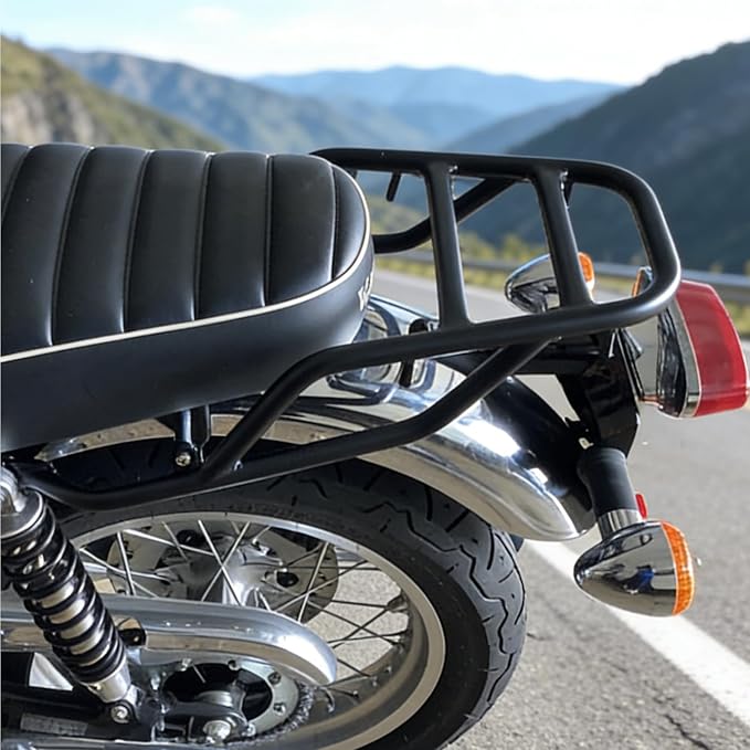 CHIFUN Rear Luggage Rack for Kawasaki W800 2020-2023, W800 ABS 2024-2026, W800 Cafe 2019-2020, Steel Motorcycle Luggage Shelf Bracket Cargo Rack Replacement (Black)