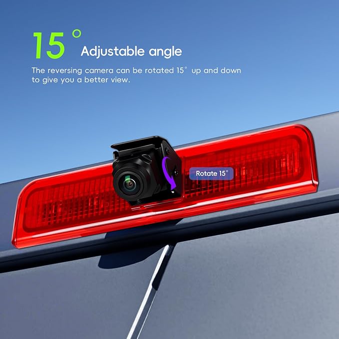 Car Brake Light Rear View Backup Camera for VW Caddy 2003-2015 HD IR Night Vision Top Rear Brake Light Camera Reversing Camera IP67 Waterproof