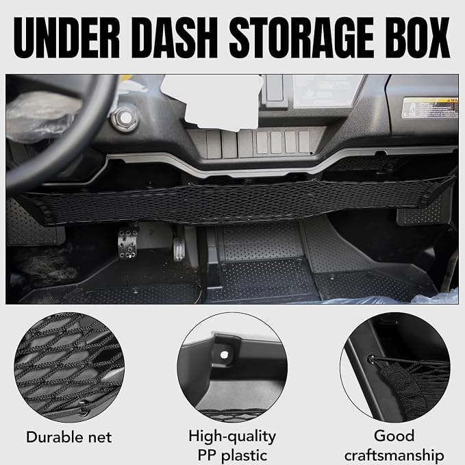 A & UTV PRO Under Dash Storage Box for 2016-2025 Honda Pioneer 1000-3 1000-5, Under Dashboard Storage Pocket for Pioneer 1000 3P 5P Accessories, Replace OEM # 08L71-HL4-F00