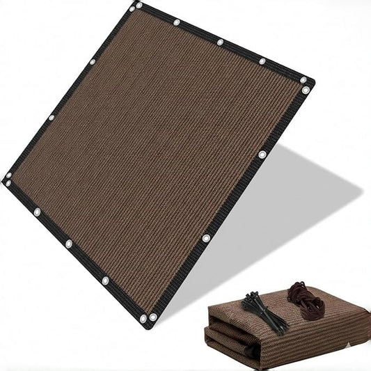 EMERIT 90% Sun Shade Cloth, 8' X 12' Pergola Shade Cover Canopy, 50 MPH Wind-Resistant Tarp with Reinforced Stainless Steel Grommets, Privacy Screen for Outdoor Patio, Backyard, Deck