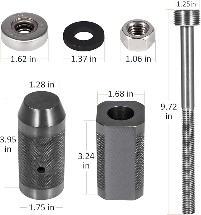 E-cowlboy 9U-6891 Injector Sleeve Cup Remover&Installer Set for CAT Caterpillar 3406E C10 C12 C15 C16 C-18 Engine Heavy Duty Steel (6 PCS)